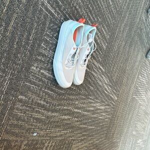 Women's Gray and Red Sneakers